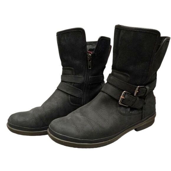 UGG Boots Womens Size 8 SIMMENS S/N 1008439 Combat Moto Biker Boots - Picture 2 of 6